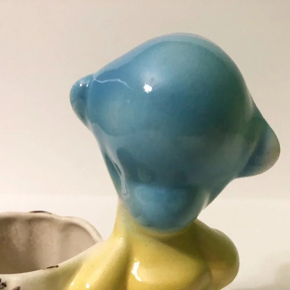 Vintage Dopey Flower Planter Figurine Snow White Seven Dwarfs Hairline Crack - Picture 14 of 16